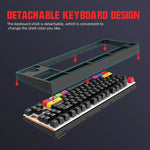 HXSJ L600 87 Keys USB-C / Type-C Wired Red Shaft Mechanical Keyboard with Cool Backlight