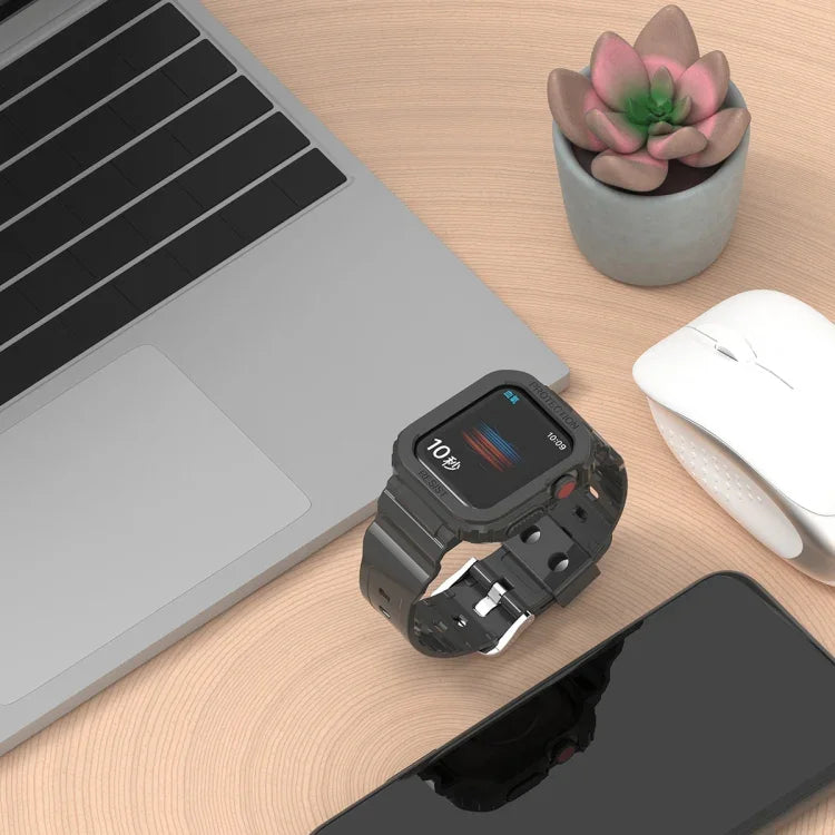 Glacier Transparent TPU Integrated Replacement Strap Watchband, For Apple Watch Series 7 45mm, For Apple Watch Series 7 41mm