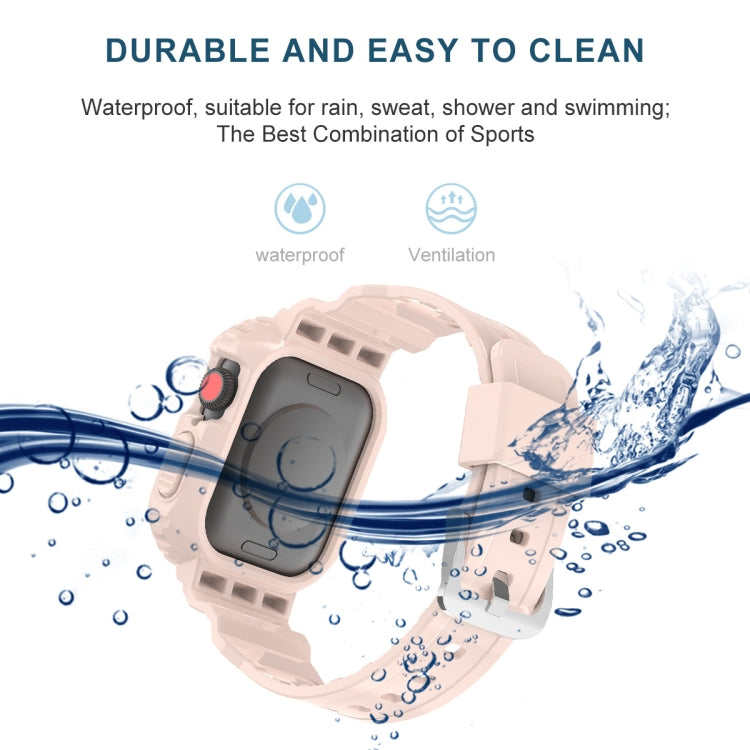 Glacier Transparent TPU Integrated Replacement Strap Watchband, For Apple Watch Series 7 45mm, For Apple Watch Series 7 41mm