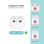 Thicken Silicone Round Bottom Earphone Protective Case with Hook For AirPods 3