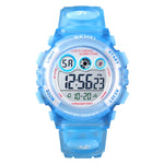 SKMEI 1451 LED Digital Stopwatch Chronograph Luminous Children Sports Electronic Watch, 1451(Transparent Sky Blue), 1451(Transparent Rose Red), 1451(White Shell Blue Circle), 1451(Yellow Shell Blue Circle), 1451(Black Shell Blue Circle)                ...
