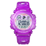 SKMEI 1451 LED Digital Stopwatch Chronograph Luminous Children Sports Electronic Watch, 1451(Transparent Sky Blue), 1451(Transparent Rose Red), 1451(White Shell Blue Circle), 1451(Yellow Shell Blue Circle), 1451(Black Shell Blue Circle)                ...