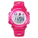 SKMEI 1451 LED Digital Stopwatch Chronograph Luminous Children Sports Electronic Watch, 1451(Transparent Purple), 1451(Transparent Sky Blue), 1451(Transparent Rose Red), 1451(White Shell Blue Circle), 1451(Yellow Shell Blue Circle)                     ...