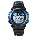 SKMEI 1451 LED Digital Stopwatch Chronograph Luminous Children Sports Electronic Watch, 1451(Yellow Shell Blue Circle), 1451(Black Shell Blue Circle), 1451(Transparent Pink Blue), 1451(Transparent Purple), 1451(Transparent Sky Blue)                    ...