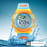 SKMEI 1451 LED Digital Stopwatch Chronograph Luminous Children Sports Electronic Watch, 1451(Yellow Shell Blue Circle), 1451(Black Shell Blue Circle), 1451(Transparent Pink Blue), 1451(Transparent Purple), 1451(Transparent Sky Blue)                    ...