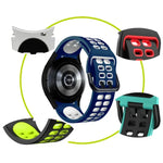 Double-row Hole Two-color Silicone Replacement Strap Watchband, For Samsung Galaxy Watch4 40mm / 44mm