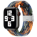 Nylon Braid One Buckle Replacement Watchband For Apple Watch Series, 7 45mm / 6&SE&5&4 44mm / 3&2&1 42mm