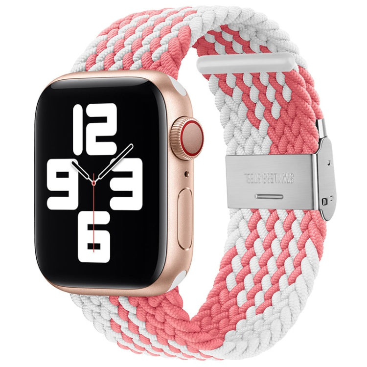 Nylon Braid One Buckle Replacement Watchband For Apple Watch Series, 7 45mm / 6&SE&5&4 44mm / 3&2&1 42mm
