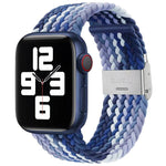 Nylon Braid One Buckle Replacement Watchband For Apple Watch Series, 7 45mm / 6&SE&5&4 44mm / 3&2&1 42mm