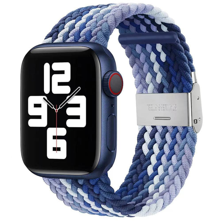 Nylon Braid One Buckle Replacement Watchband For Apple Watch Series, 7 45mm / 6&SE&5&4 44mm / 3&2&1 42mm