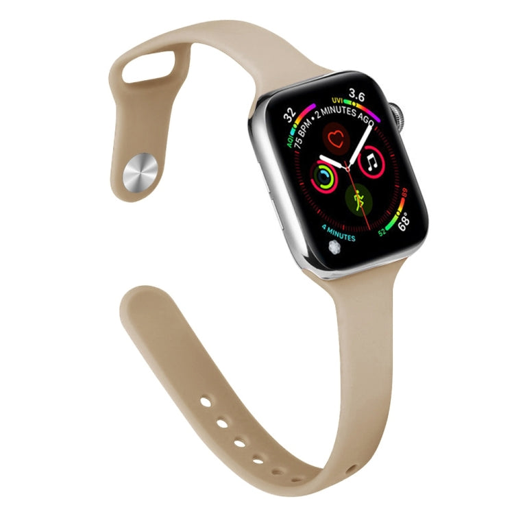 Slimming Silicone Replacement Watchband For Apple Watch Series, 7 41mm / 6&SE&5&4 40mm / 3&2&1 38mm