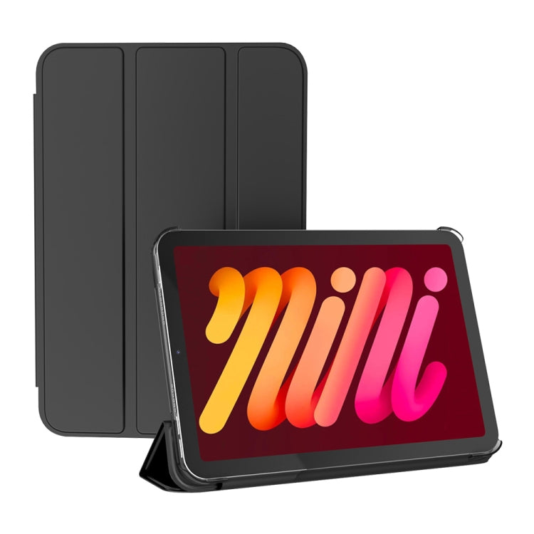 Double-sided Matte Translucent PC Tablet Leather Case with 3-folding Holder & Sleep / Wake-up Function, For iPad mini 2024 / mini 6
