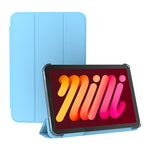Double-sided Matte Translucent PC Tablet Leather Case with 3-folding Holder & Sleep / Wake-up Function, For iPad mini 2024 / mini 6