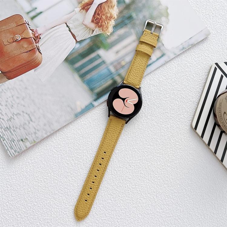 Lychee Texture Leather Strap Watchband, For Samsung Galaxy Watch4 40mm / 44mm