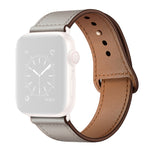 Leather Replacement Watchband For Apple Watch Series, 7 45mm / 6&SE&5&4 44mm / 3&2&1 42mm, 7 41mm / 6&SE&5&4 40mm / 3&2&1 38mm