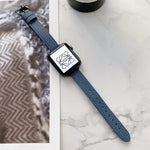 Litchi Texture Slimming Strap Watchband For Apple Watch Series, 7 41mm / 6&SE&5&4 40mm / 3&2&1 38mm, 7 45mm / 6&SE&5&4 44mm / 3&2&1 42mm