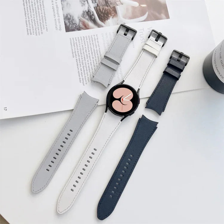 Double-sided Leather Strap Watchband, For Samsung Galaxy Watch4 40mm / 44mm