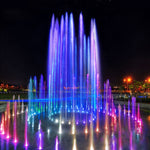 Landscape Colorful Color Changing Ring LED Stainless Steel Underwater Fountain Light, 9W, 12W, 24W