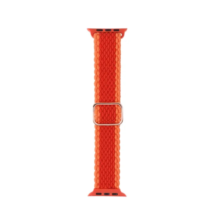 Adjustable Striped Woven Nylon Strap Watchband For Apple Watch Series, 7 41mm / 6&SE&5&4 40mm / 3&2&1 38mm, 7 45mm / 6&SE&5&4 44mm / 3&2&1 42mm