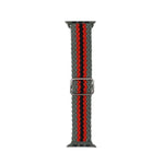 Adjustable Striped Woven Nylon Strap Watchband For Apple Watch Series, 7 41mm / 6&SE&5&4 40mm / 3&2&1 38mm, 7 45mm / 6&SE&5&4 44mm / 3&2&1 42mm