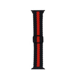 Adjustable Striped Woven Nylon Strap Watchband For Apple Watch Series, 7 41mm / 6&SE&5&4 40mm / 3&2&1 38mm, 7 45mm / 6&SE&5&4 44mm / 3&2&1 42mm