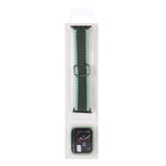 Adjustable Striped Woven Nylon Watchband + Watch Case Set For Apple Watch Series, 7 41mm/6&SE&5&4 40mm/3&2&1 38mm, 7 45mm/6&SE&5&4 44mm/3&2&1 42mm
