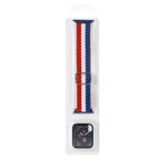 Adjustable Striped Woven Nylon Watchband + Watch Case Set For Apple Watch Series, 7 41mm/6&SE&5&4 40mm/3&2&1 38mm, 7 45mm/6&SE&5&4 44mm/3&2&1 42mm