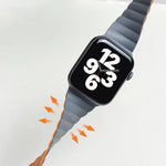 Mutural Moran Series Liquid Silicone Magnetic Strap Watchband For Apple Watch Series, 7 41mm / 6&SE&5&4 40mm / 3&2&1 38mm, 7 45mm / 6&SE&5&4 44mm / 3&2&1 42mm