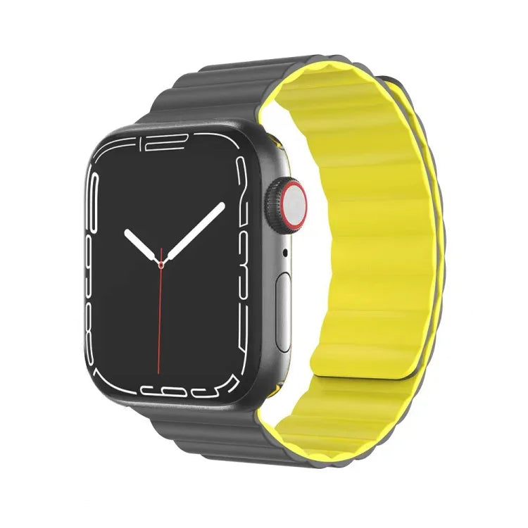 Mutural Moran Series Liquid Silicone Magnetic Strap Watchband For Apple Watch Series, 7 41mm / 6&SE&5&4 40mm / 3&2&1 38mm, 7 45mm / 6&SE&5&4 44mm / 3&2&1 42mm