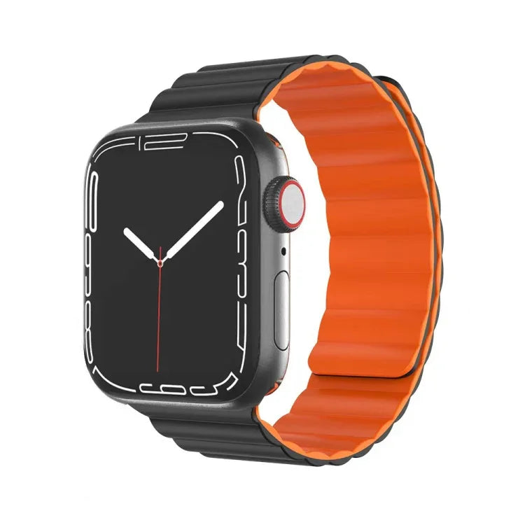 Mutural Moran Series Liquid Silicone Magnetic Strap Watchband For Apple Watch Series, 7 41mm / 6&SE&5&4 40mm / 3&2&1 38mm, 7 45mm / 6&SE&5&4 44mm / 3&2&1 42mm