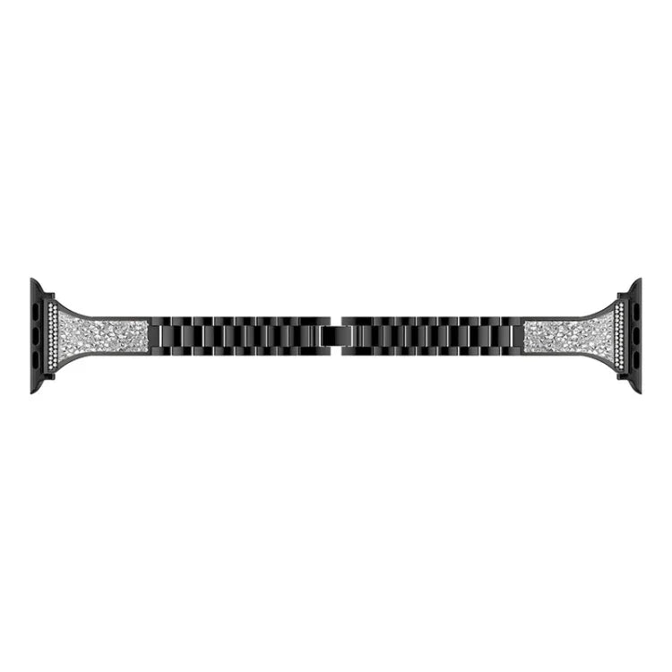 Diamond Encrusted Leather Strap Watchband For Apple Watch Series, 7 41mm / 6&SE&5&4 40mm / 3&2&1 38mm, 7 45mm / 6&SE&5&4 44mm / 3&2&1 42mm