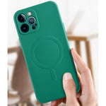Liquid Silicone Full Coverage Magsafe Phone Case, For iPhone 11 Pro Max