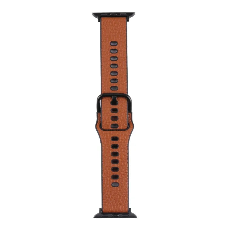 Litchi TPU Watchband For Apple Watch Series, 7 41mm / 6&SE&5&4 40mm / 3&2&1 38mm, 7 45mm / 6&SE&5&4 44mm / 3&2&1 42mm
