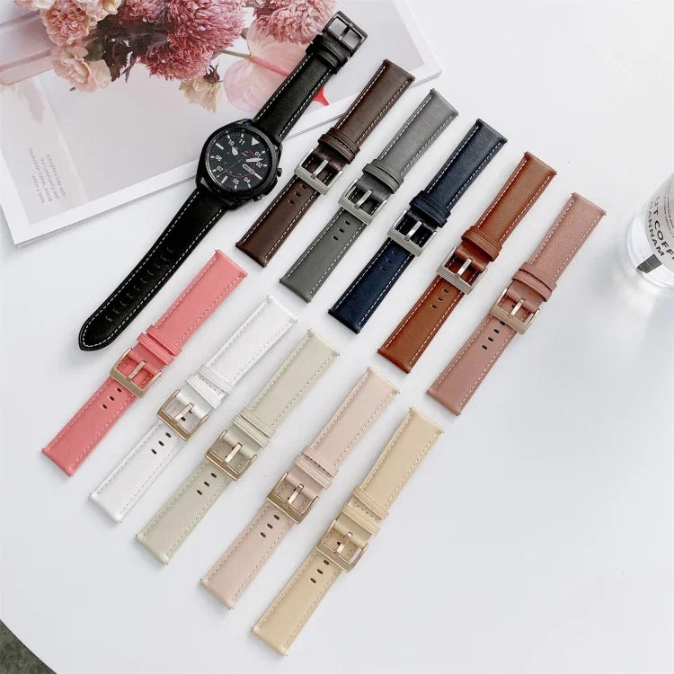 Leather Strap Watchband, For Samsung Galaxy Watch4 40mm/44mm