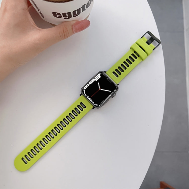 Silicone Watchband For Apple Watch Series, 7 41mm / 6&SE&5&4 40mm / 3&2&1 38mm, 7 45mm / 6&SE&5&4 44mm / 3&2&1 42mm