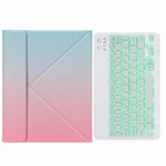 H-102S Monochrome Backlight Bluetooth Keyboard Leather Case with Rear Three-fold Holder, For iPad 10.2 2020 & 2019 / Pro 10.5 inch, For iPad 9.7 2018 & 2017, For iPad Pro 11 inch 2021 & 2020 & 2018 / Air 2020 10.9
