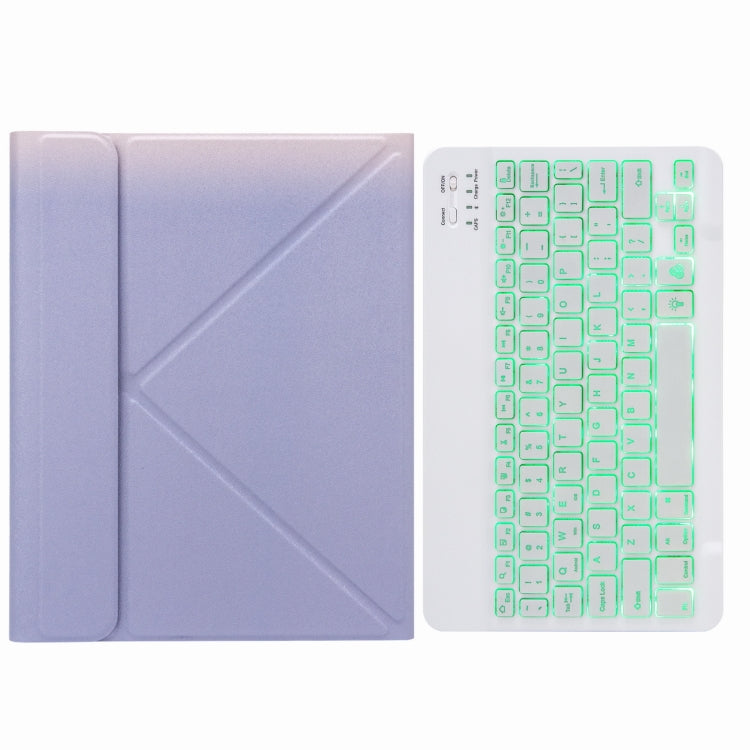 H-102S Monochrome Backlight Bluetooth Keyboard Leather Case with Rear Three-fold Holder, For iPad 10.2 2020 & 2019 / Pro 10.5 inch, For iPad 9.7 2018 & 2017, For iPad Pro 11 inch 2021 & 2020 & 2018 / Air 2020 10.9