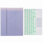 H-097CS Touch Backlight Bluetooth Keyboard Leather Case with Rear Three-fold Holder, For iPad 9.7 2018 & 2017, For iPad Pro 11 inch 2021 & 2020 & 2018 / Air 2020 10.9