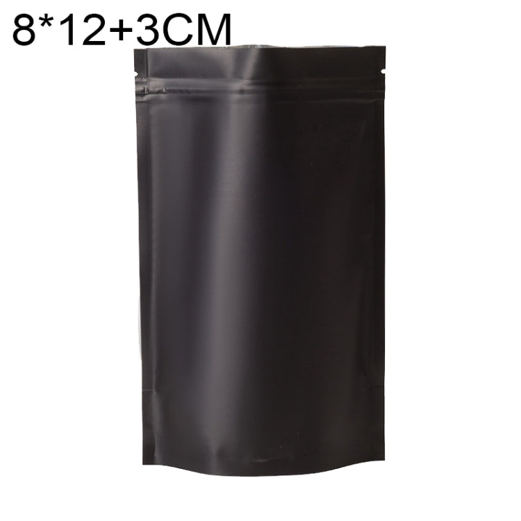 100 PCS/Set Matte Aluminum Foil Snack Stand-up Pouch, 8x12+3cm, 9x13+3cm, 10x15+3cm, 12x20+4cm