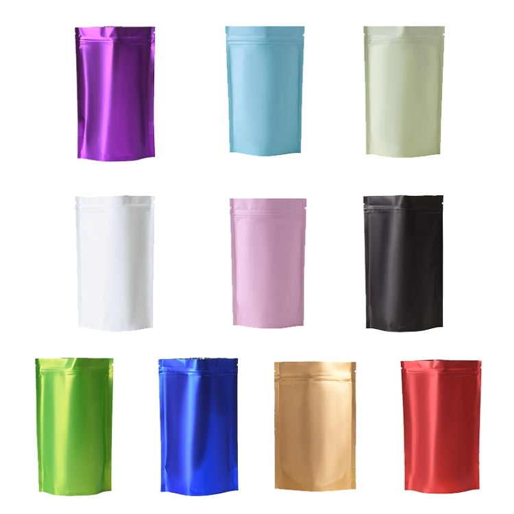 100 PCS/Set Matte Aluminum Foil Snack Stand-up Pouch, 8x12+3cm, 9x13+3cm, 10x15+3cm, 12x20+4cm