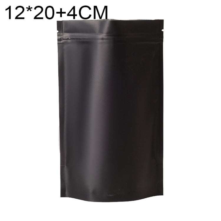 100 PCS/Set Matte Aluminum Foil Snack Stand-up Pouch, 8x12+3cm, 9x13+3cm, 10x15+3cm, 12x20+4cm