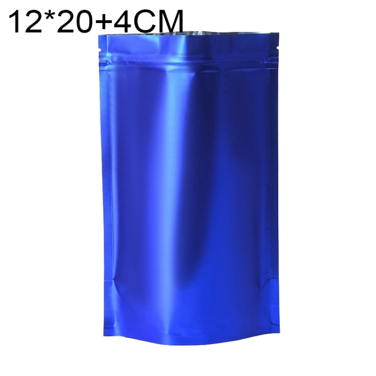 100 PCS/Set Matte Aluminum Foil Snack Stand-up Pouch, 8x12+3cm, 9x13+3cm, 10x15+3cm, 12x20+4cm