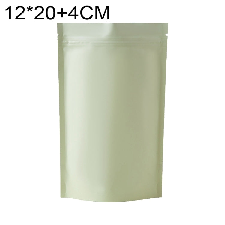 100 PCS/Set Matte Aluminum Foil Snack Stand-up Pouch, 8x12+3cm, 9x13+3cm, 10x15+3cm, 12x20+4cm