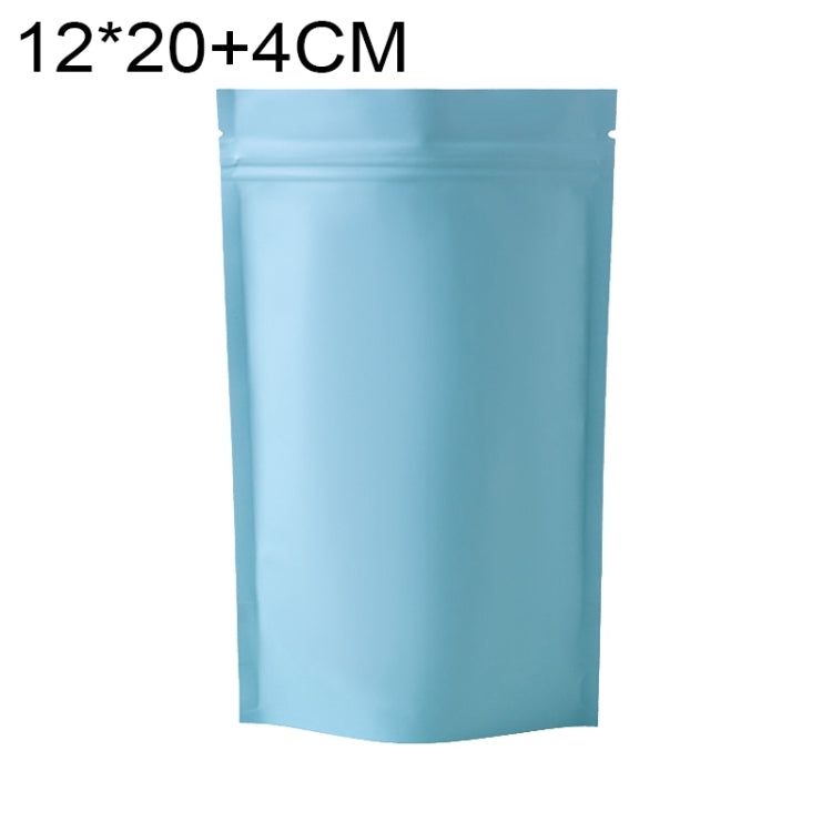 100 PCS/Set Matte Aluminum Foil Snack Stand-up Pouch, 8x12+3cm, 9x13+3cm, 10x15+3cm, 12x20+4cm