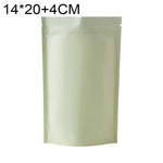 100 PCS/Set Matte Aluminum Foil Snack Stand-up Pouch, 14x20+4cm, 15x22+4cm, 16x24+4cm, 18x26+4cm