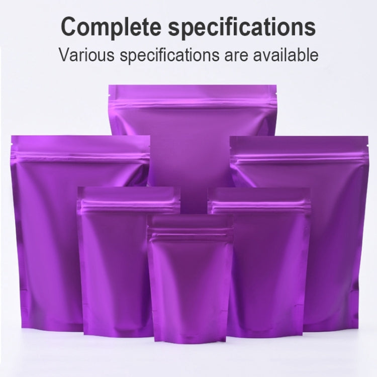 100 PCS/Set Matte Aluminum Foil Snack Stand-up Pouch, 14x20+4cm, 15x22+4cm, 16x24+4cm, 18x26+4cm