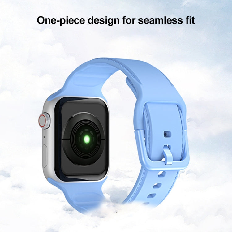 Silicone Watchband For Apple Watch Series, 7 45mm / 6&SE&5&4 44mm / 3&2&1 42mm