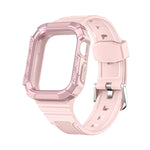 Two-color Armor Integrated Watchband For Apple Watch Series, 7 41mm / 6&SE&5&4 40mm, 7 45mm / 6&SE&5&4 44mm