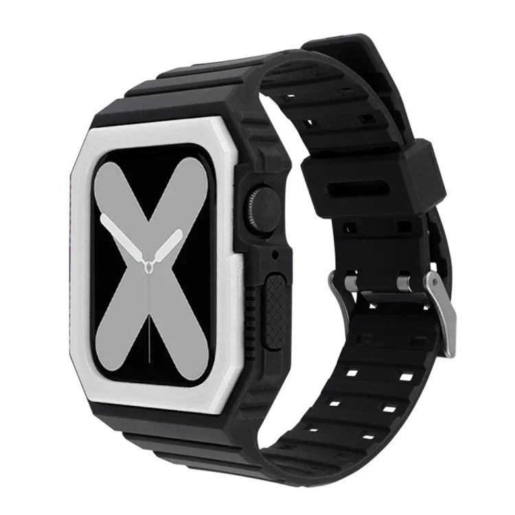 Two-color Integrated Watchband For Apple Watch Series, 7 41mm / 6&SE&5&4 40mm / 3&2&1 38mm, 7 45mm / 6&SE&5&4 44mm / 3&2&1 42mm