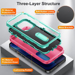 3 in 1 Rugged Holder Phone Case, For iPhone 11 Pro, For iPhone 11 Pro Max